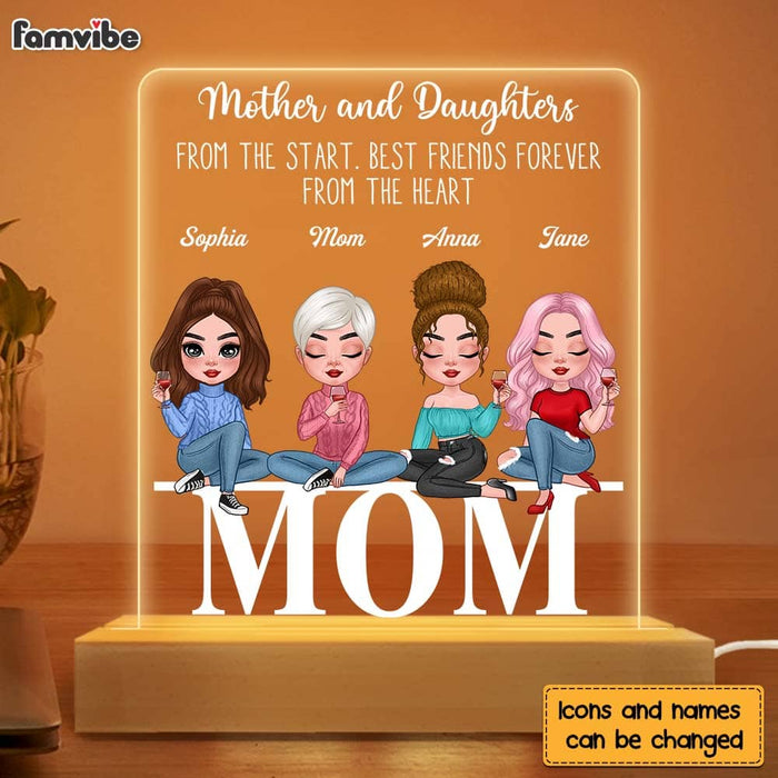 Personalized Mother And Daughter Friends Forever Plaque LED Lamp Night Light 23801 1