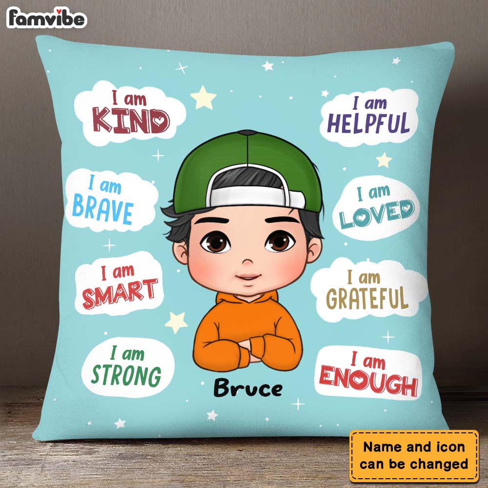 Personalized Gift For Grandson I Am Kind Pillow 23805 Primary Mockup