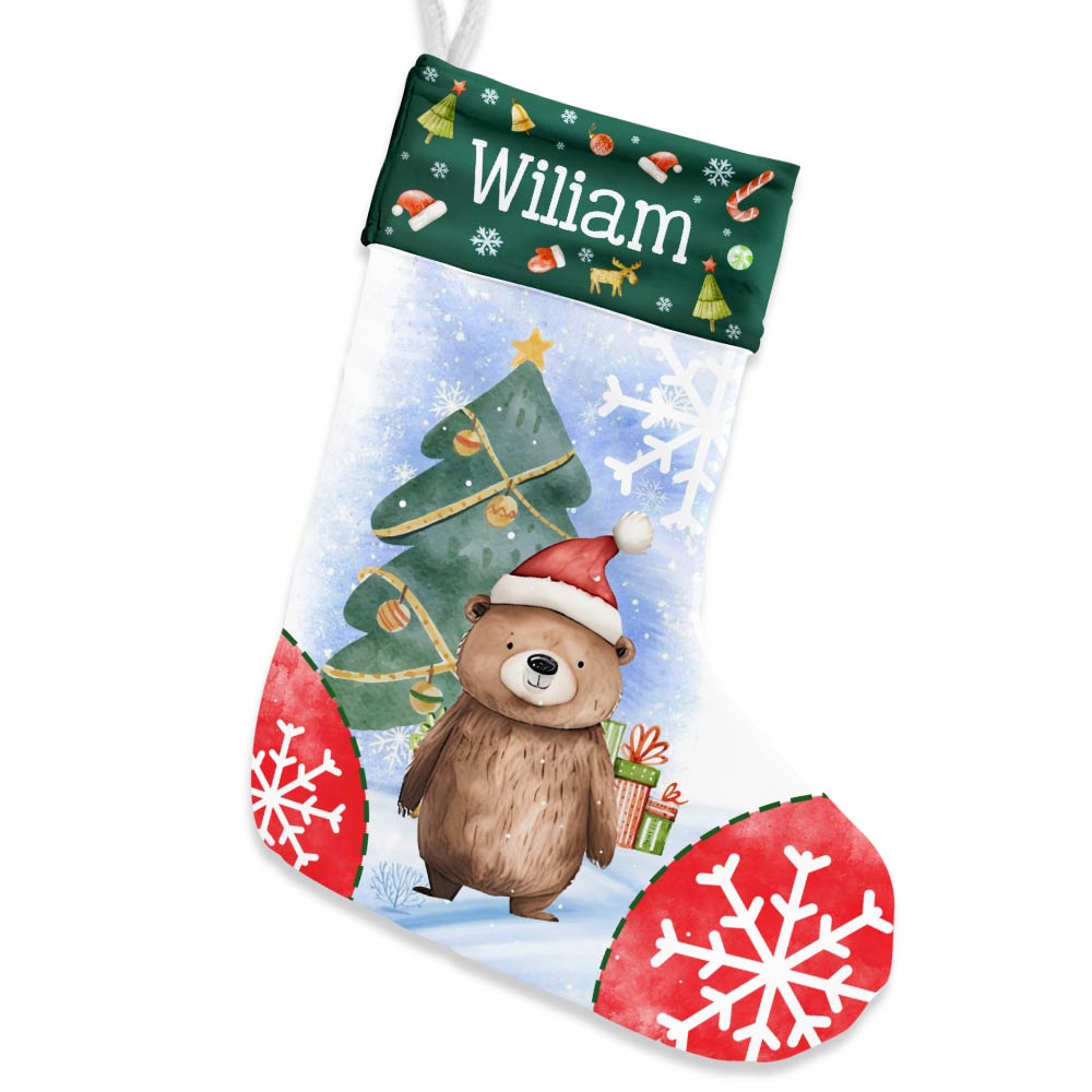 Personalized Christmas Gift For Family Kids Animals Stocking 30268 Primary Mockup