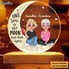Personalized Gift For Grandma Adult Grandkid On Moon Plaque LED Lamp Night Light 23807 1