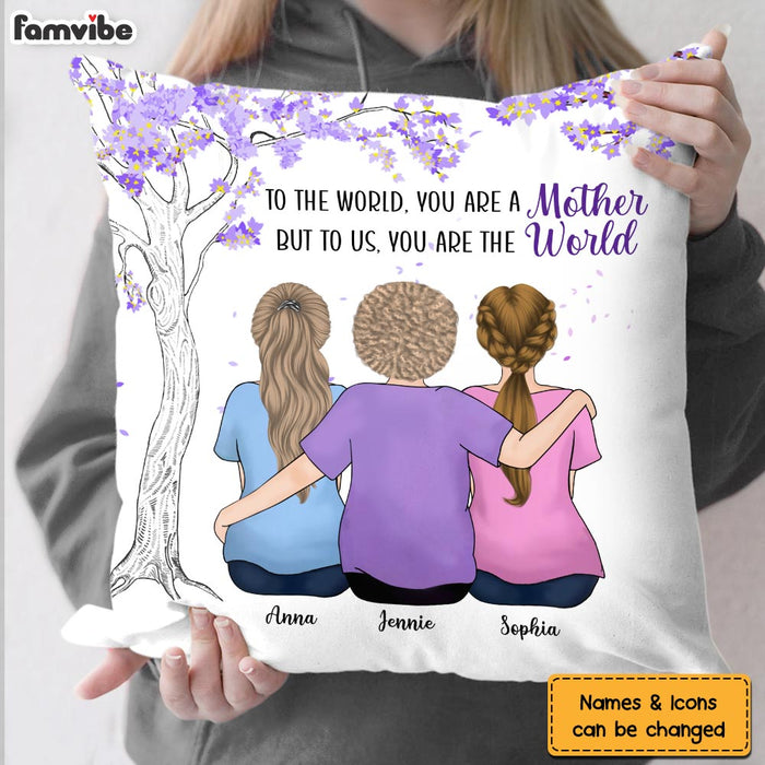 Personalized Mom You Are The World Pillow 23809 1
