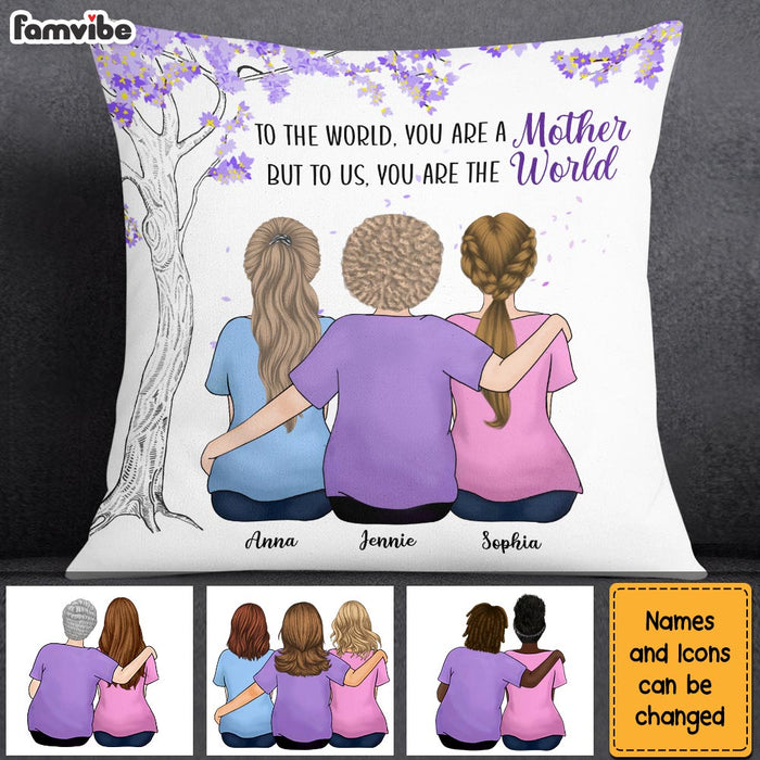 Personalized Mom You Are The World Pillow 23809 1