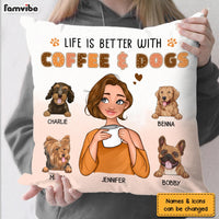 Personalized Life Is Better With Dogs Pillow 23810 thumb 1