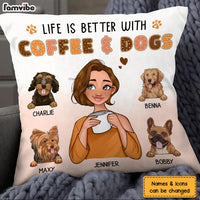 Personalized Life Is Better With Dogs Pillow 23810 thumb 1