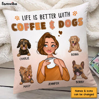Personalized Life Is Better With Dogs Pillow 23810 thumb 1