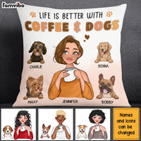 Personalized Life Is Better With Dogs Pillow 23810 thumb 1