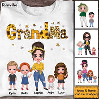 Personalized Gift Grandma And Grandchildren Yellow Pattern Shirt - Hoodie - Sweatshirt 23812 thumb 1