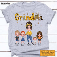 Personalized Gift Grandma And Grandchildren Yellow Pattern Shirt - Hoodie - Sweatshirt 23812 thumb 1