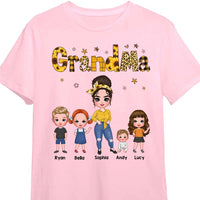 Personalized Gift Grandma And Grandchildren Yellow Pattern Shirt - Hoodie - Sweatshirt 23812 thumb 1