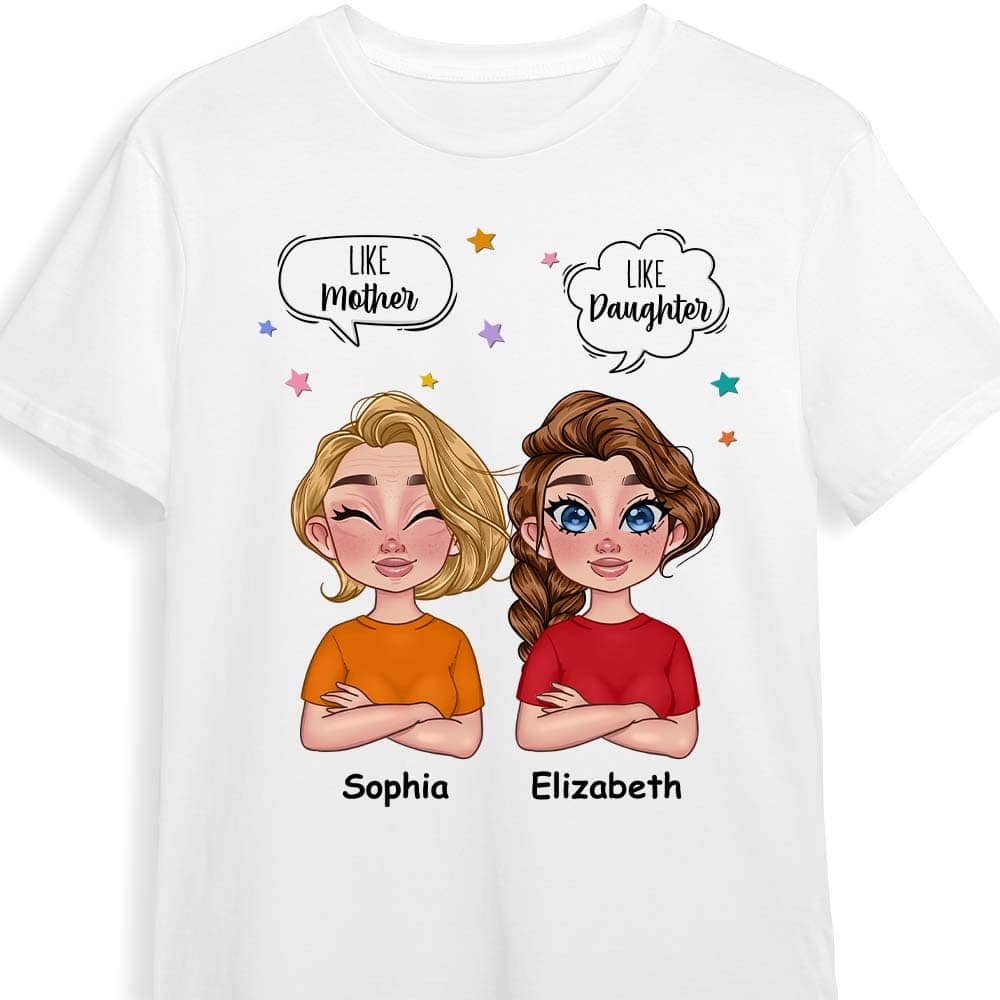 Personalized Gift Like Mother Like Daughter Text Bubble Shirt 23814 Primary Mockup