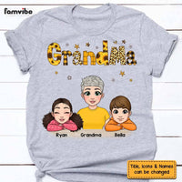 Personalized Gift Grandma And Grandchildren Yellow Pattern Shirt - Hoodie - Sweatshirt 23815 thumb 1