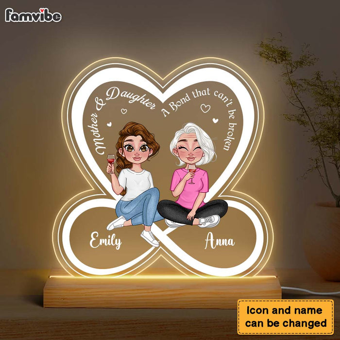 Personalized Like Mother Like Daughter Plaque LED Lamp Night Light 23821 1