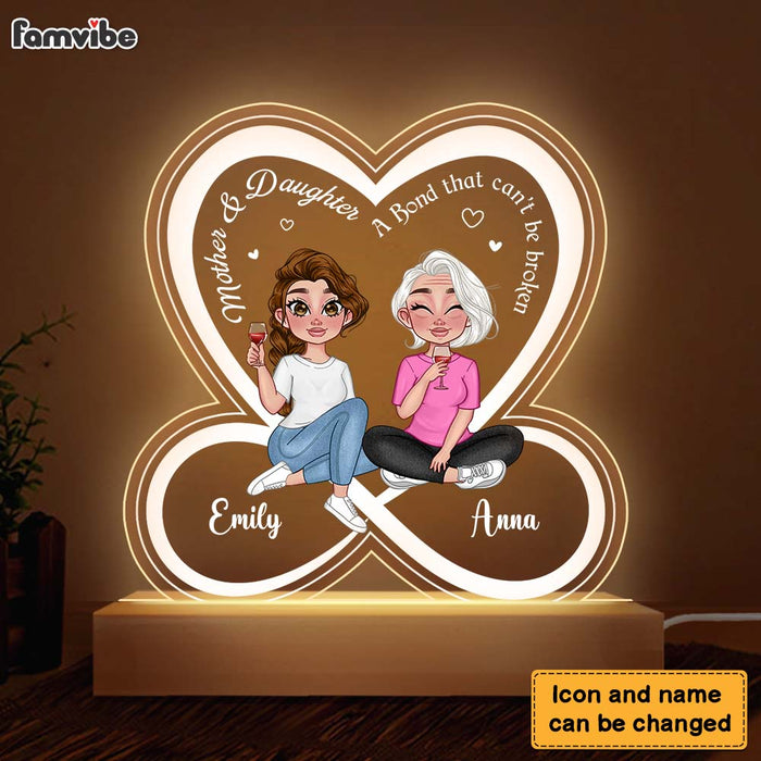 Personalized Like Mother Like Daughter Plaque LED Lamp Night Light 23821 1