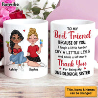 Personalized Friends Thank You Unbiological Sister Mug 23823 thumb 1