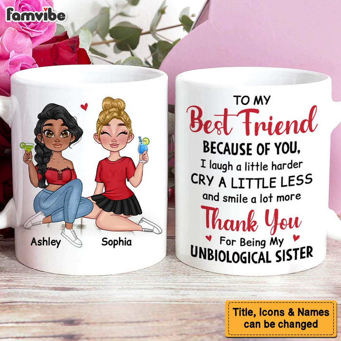 Personalized Friends Thank You Unbiological Sister Mug 23823 1