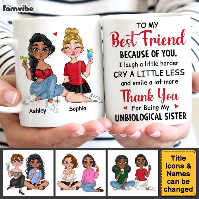 Personalized Friends Thank You Unbiological Sister Mug 23823 1