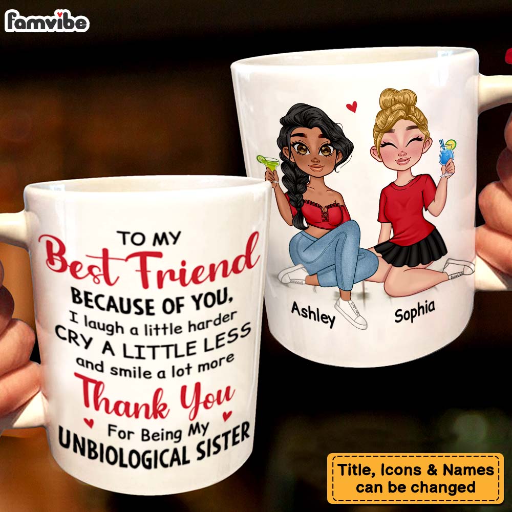 Personalized Friends Thank You Unbiological Sister Mug 23823 Primary Mockup