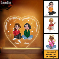 Personalized Gift Mother And Daughters A Bond That Can't Be Broken Plaque LED Lamp Night Light 23824 thumb 1