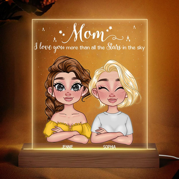 Personalized Gift for Mom I love You More Than All The Stars Plaque LED Lamp Night Light 23825 1