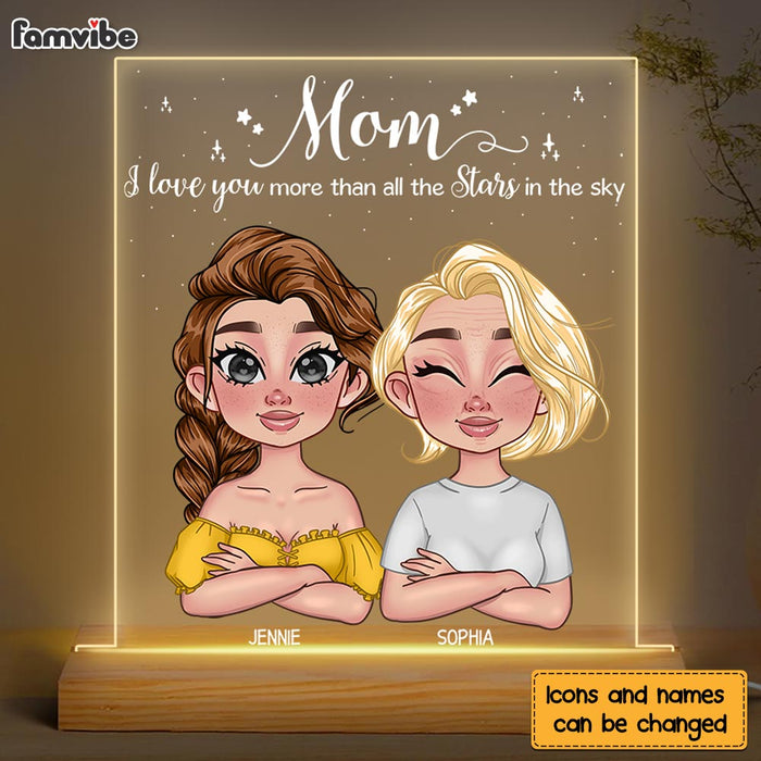 Personalized Gift for Mom I love You More Than All The Stars Plaque LED Lamp Night Light 23825 1
