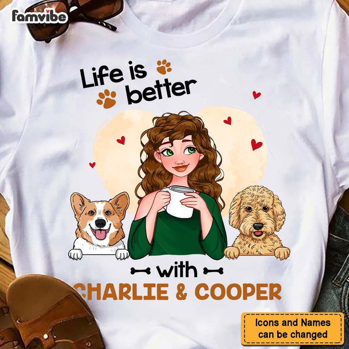 Personalized Gift Life Is Better With My Dogs Shirt - Hoodie - Sweatshirt 23826 1