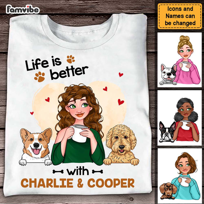 Personalized Gift Life Is Better With My Dogs Shirt - Hoodie - Sweatshirt 23826 1