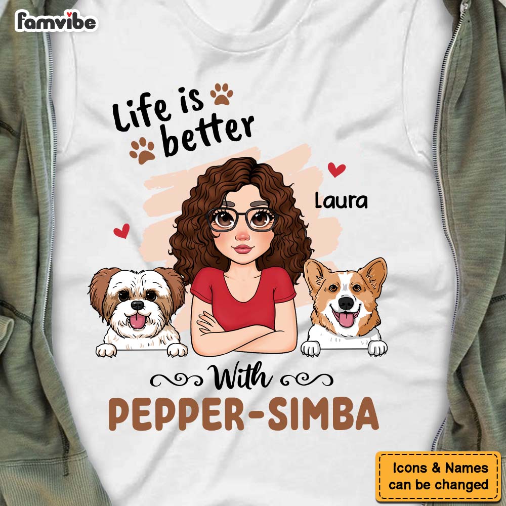 Personalized Gift for Dog Mom Shirt 23827 Primary Mockup