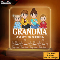 Personalized Gift For Grandma We Love You To Pieces Plaque LED Lamp Night Light 23828 thumb 1