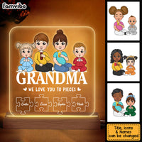 Personalized Gift For Grandma We Love You To Pieces Plaque LED Lamp Night Light 23828 thumb 1