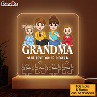 Personalized Gift For Grandma We Love You To Pieces Plaque LED Lamp Night Light 23828 thumb 1