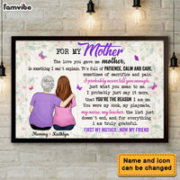 Personalized Gift For Mom My Mother My Friend Pillow Poster 23834 thumb 1