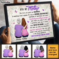Personalized Gift For Mom My Mother My Friend Pillow Poster 23834 thumb 1
