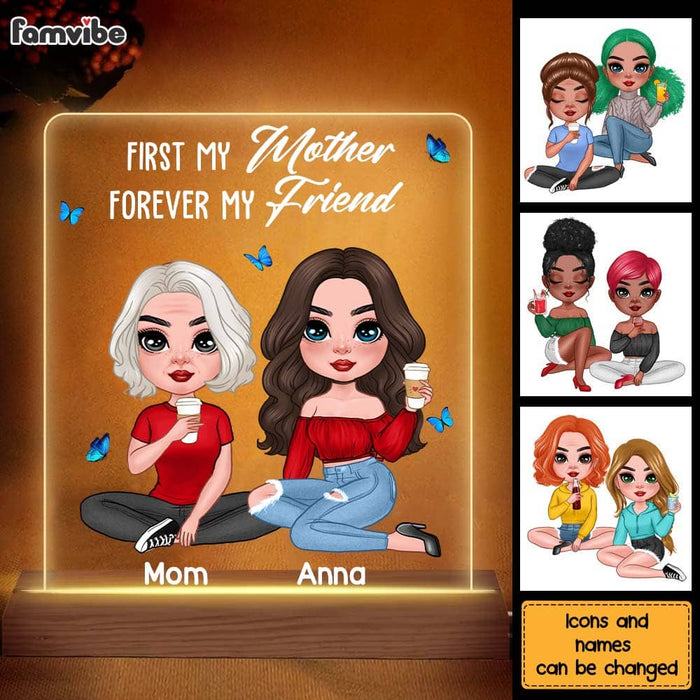 Personalized First My Mom Forever My Friend Plaque LED Lamp Night Light 23840 1