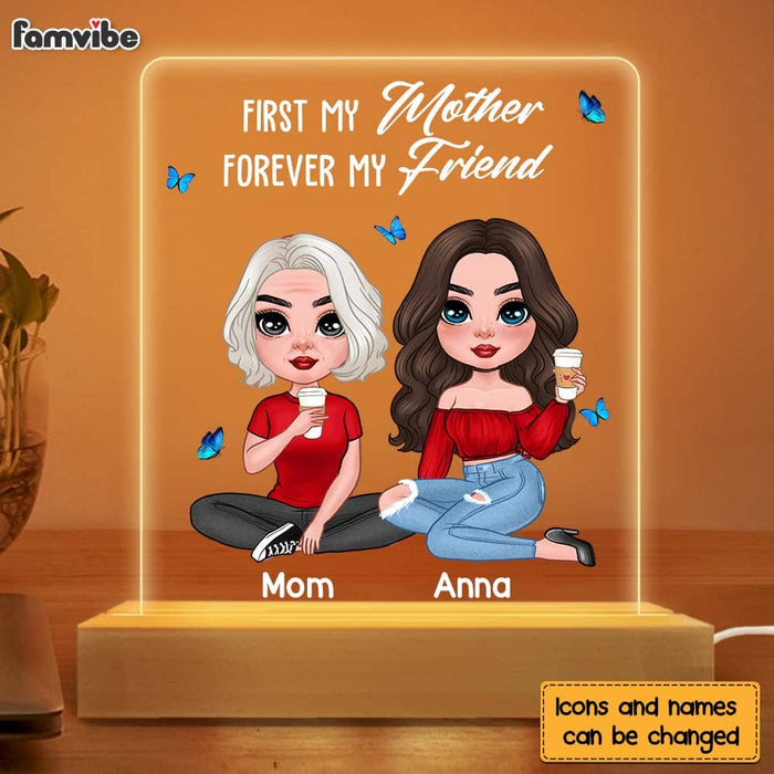 Personalized First My Mom Forever My Friend Plaque LED Lamp Night Light 23840 1