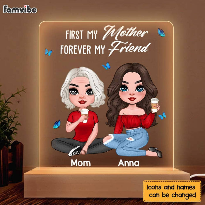 Personalized First My Mom Forever My Friend Plaque LED Lamp Night Light 23840 1