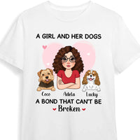 Personalized A Girl And Her Dog A Bond Can't Be Broken Shirt - Hoodie - Sweatshirt 23844 thumb 1
