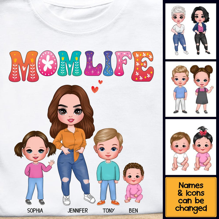 Personalized Mom Life Colorful Flower Shirt - Hoodie - Sweatshirt 23850 1