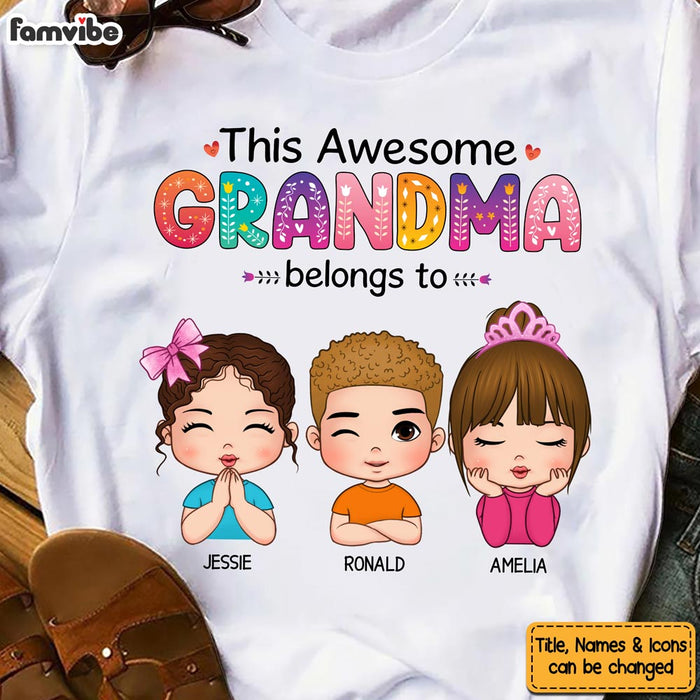 Personalized This Awesome Grandma Belongs To Shirt - Hoodie - Sweatshirt 23856 1
