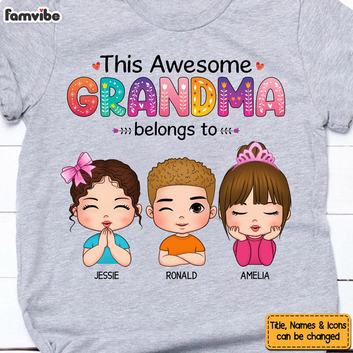 Personalized This Awesome Grandma Belongs To Shirt - Hoodie - Sweatshirt 23856 1