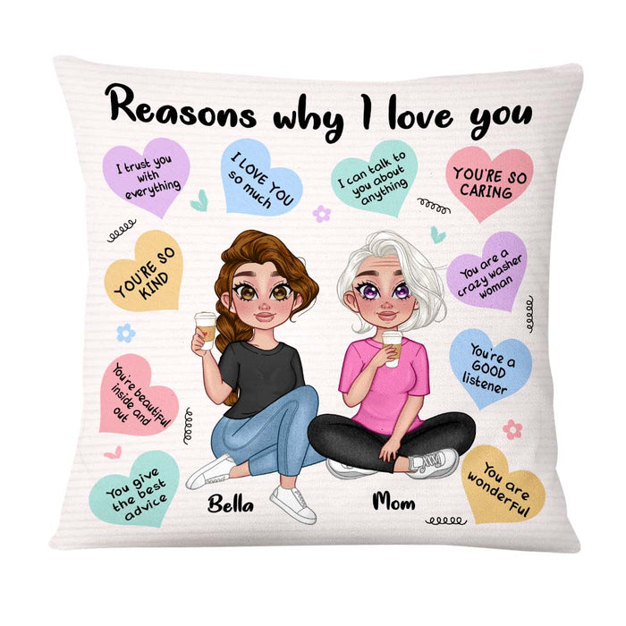 Personalized Gift For Mom Reason Why I Love You Pillow 23861 1