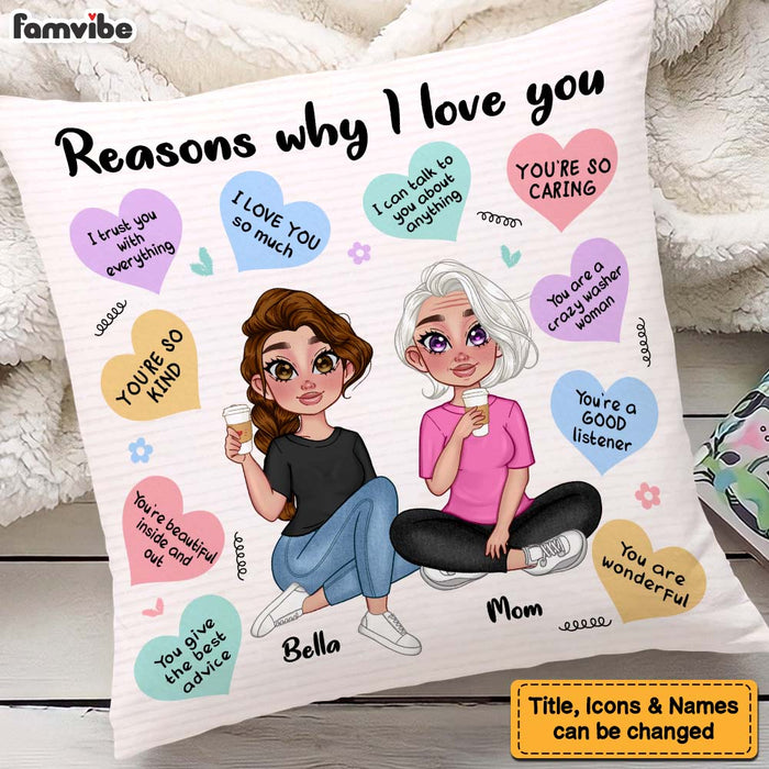 Personalized Gift For Mom Reason Why I Love You Pillow 23861 1