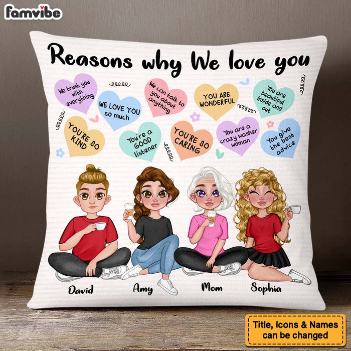 Personalized Gift For Mom Reason Why I Love You Pillow 23861 1