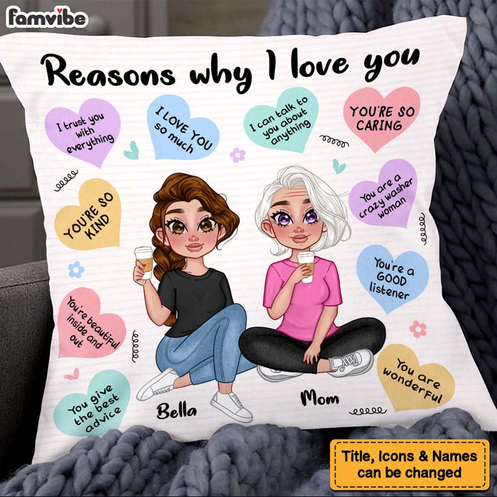 Personalized Gift For Mom Reason Why I Love You Pillow 23861 1