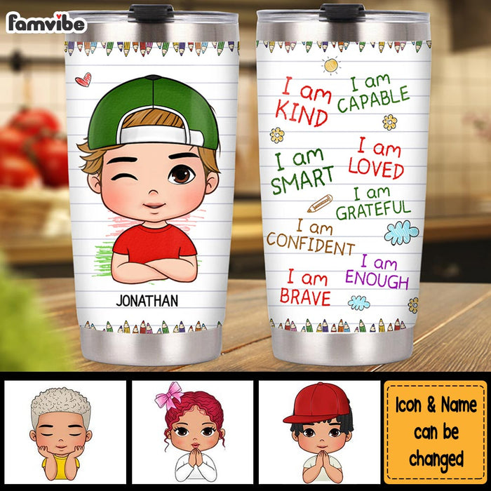 Personalized Gift For Grandson I Am Kind Steel Tumbler 23865 1