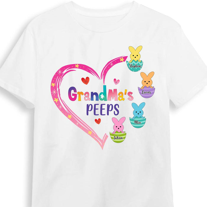 Personalized Gift for Grandma's Peeps Heart Bunny Shirt - Hoodie - Sweatshirt 23869 1