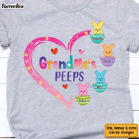 Personalized Gift for Grandma's Peeps Heart Bunny Shirt - Hoodie - Sweatshirt 23869 thumb 1