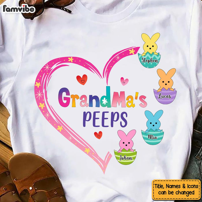 Personalized Gift for Grandma's Peeps Heart Bunny Shirt - Hoodie - Sweatshirt 23869 1