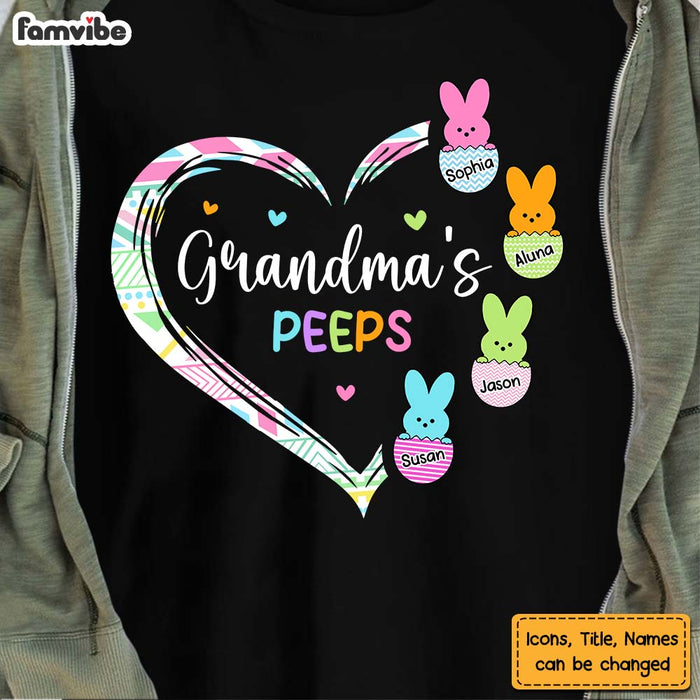 Personalized Gift for Grandma's Peeps Heart Bunny Shirt - Hoodie - Sweatshirt 23870 1