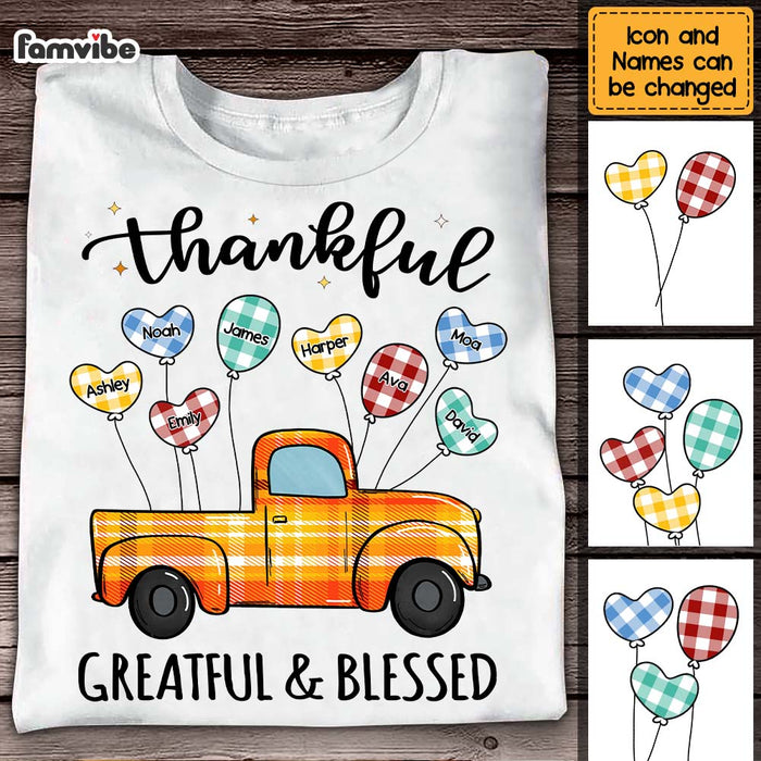 Personalized Gift Thankful Greatful Blessed Grandma Shirt - Hoodie - Sweatshirt 23871 1