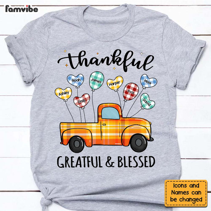 Personalized Gift Thankful Greatful Blessed Grandma Shirt - Hoodie - Sweatshirt 23871 1